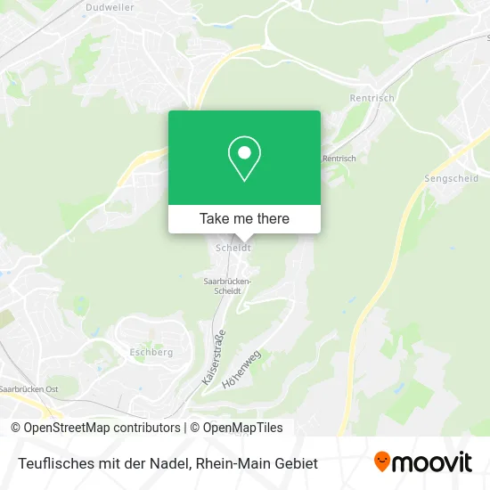 Карта Teuflisches mit der Nadel