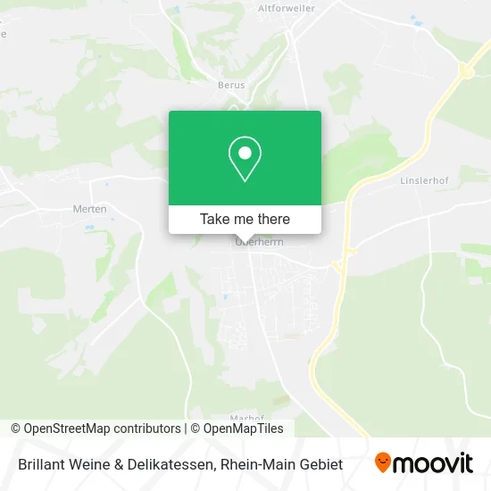 Карта Brillant Weine & Delikatessen