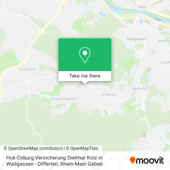 Карта Huk-Coburg Versicherung Dietmar Kolz in Wadgassen - Differten