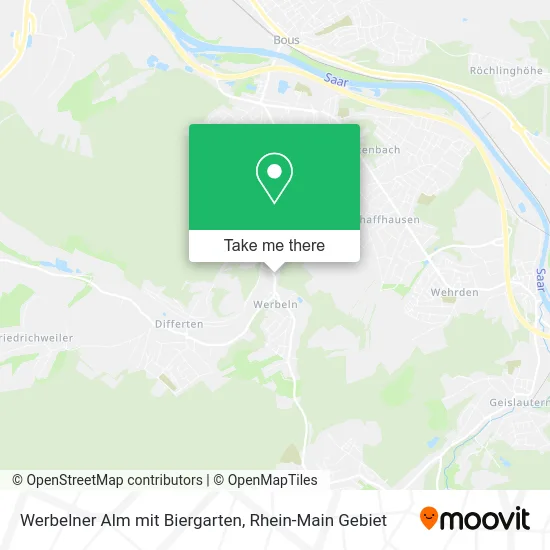 Карта Werbelner Alm mit Biergarten