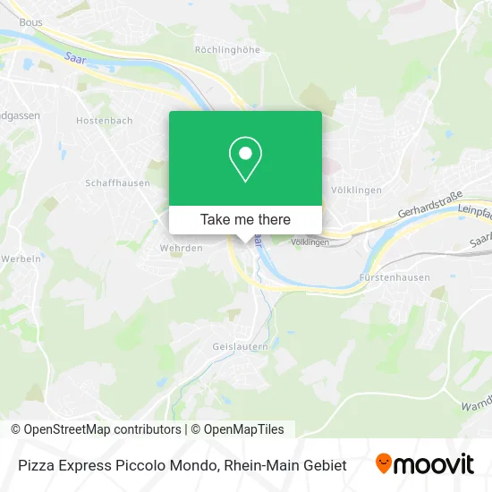 Карта Pizza Express Piccolo Mondo