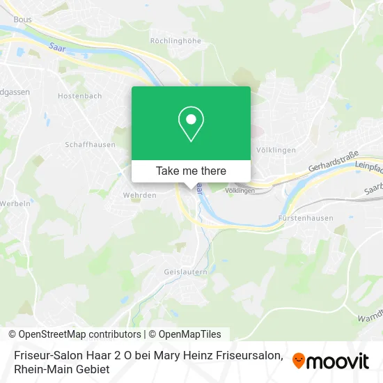 Карта Friseur-Salon Haar 2 O bei Mary Heinz Friseursalon