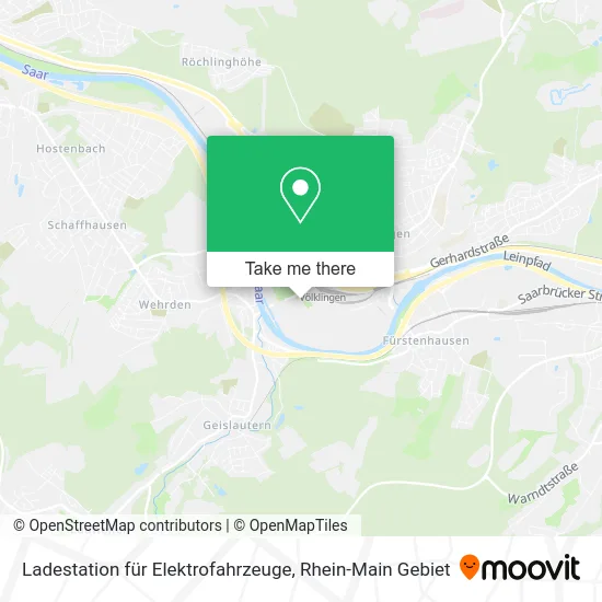 Карта Ladestation für Elektrofahrzeuge