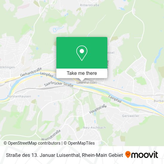 Карта Straße des 13. Januar Luisenthal