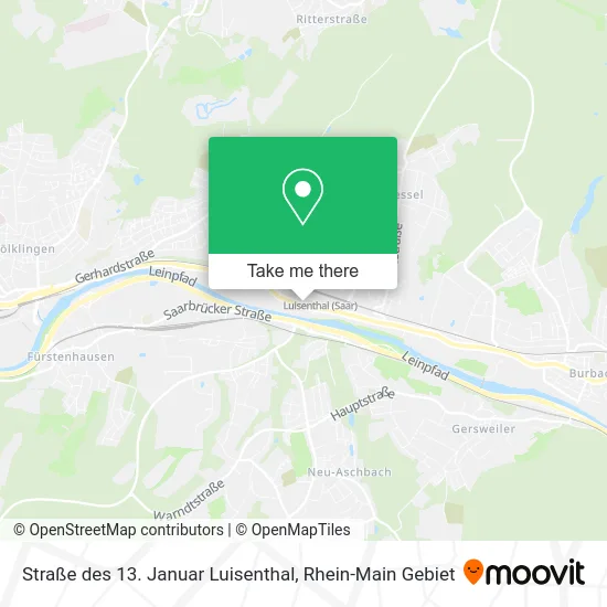 Карта Straße des 13. Januar Luisenthal