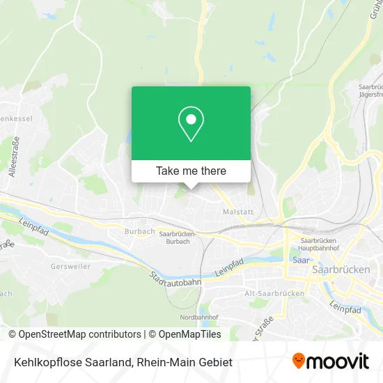 Карта Kehlkopflose Saarland