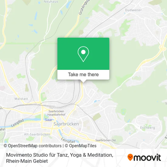 Карта Movimento Studio für Tanz, Yoga & Meditation