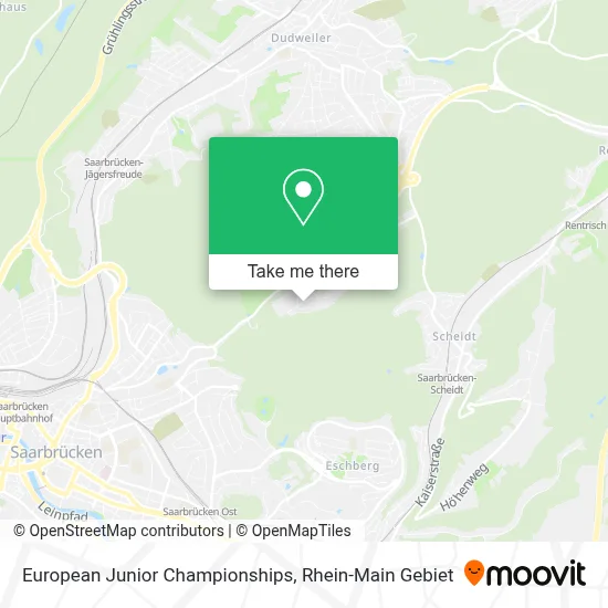 European Junior Championships map