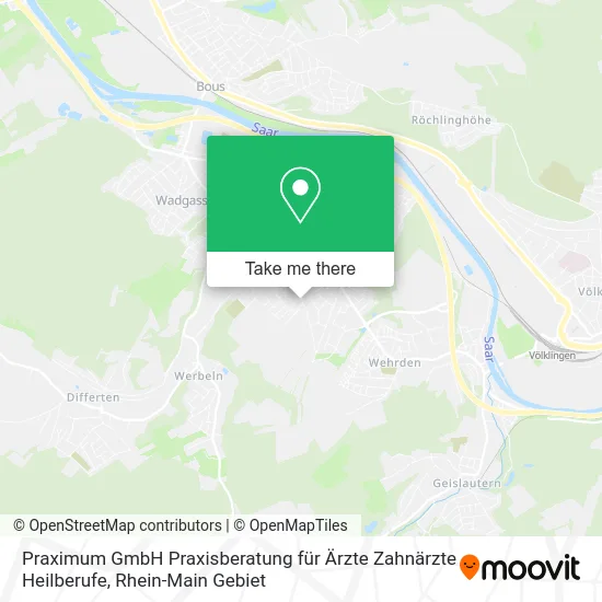 Карта Praximum GmbH Praxisberatung für Ärzte Zahnärzte Heilberufe