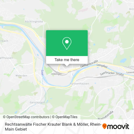 Карта Rechtsanwälte Fischer Krauter Blank & Möller