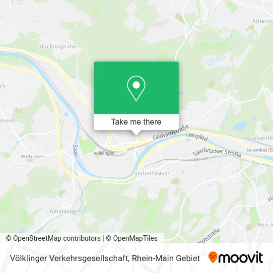 Карта Völklinger Verkehrsgesellschaft
