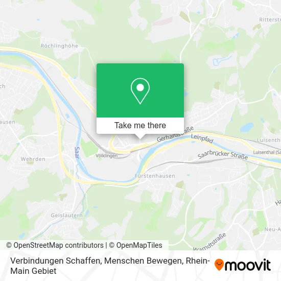 Карта Verbindungen Schaffen, Menschen Bewegen