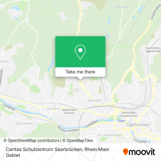 Карта Caritas Schulzentrum Saarbrücken