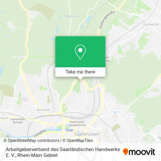 Карта Arbeitgeberverband des Saarländischen Handwerks E. V.