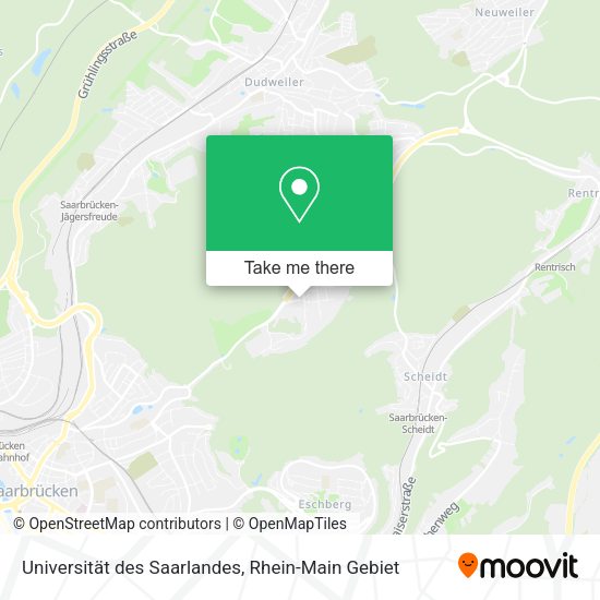 Карта Universität des Saarlandes
