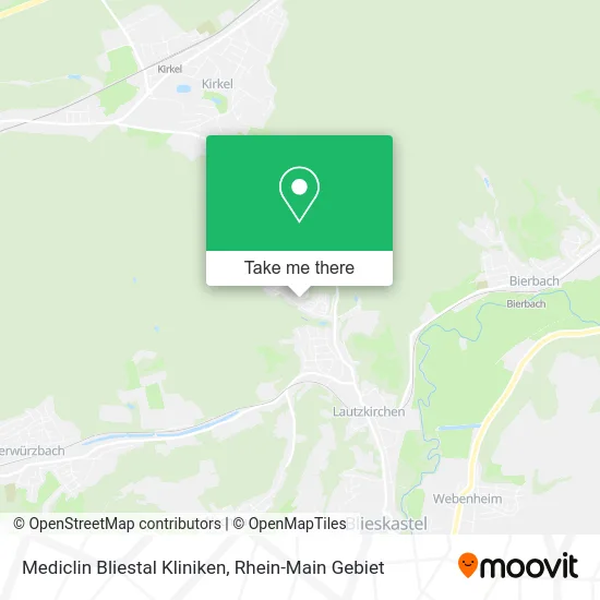Карта Mediclin Bliestal Kliniken