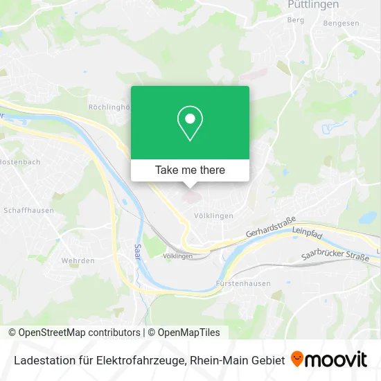Карта Ladestation für Elektrofahrzeuge