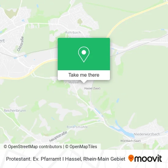 Карта Protestant. Ev. Pfarramt I Hassel
