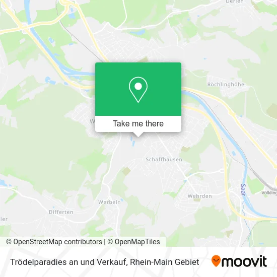 Карта Trödelparadies an und Verkauf