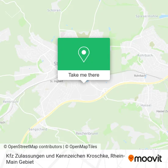 Карта Kfz Zulassungen und Kennzeichen Kroschke
