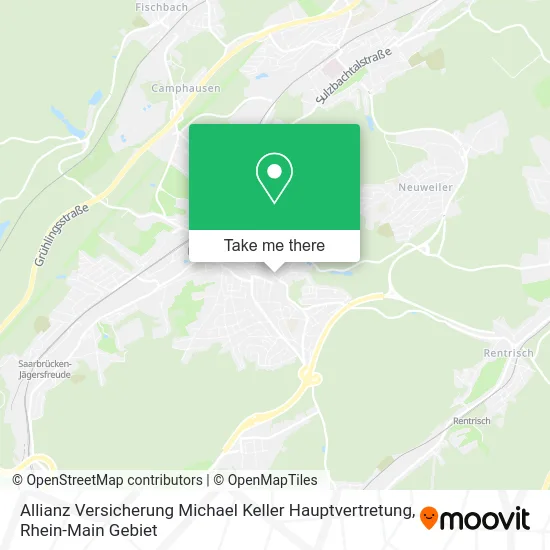 Карта Allianz Versicherung Michael Keller Hauptvertretung
