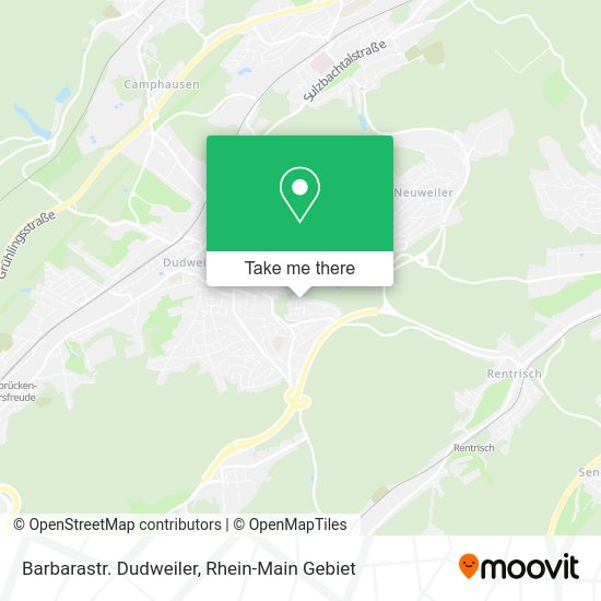 Карта Barbarastr. Dudweiler