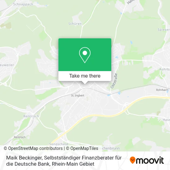 Карта Maik Beckinger, Selbstständiger Finanzberater für die Deutsche Bank