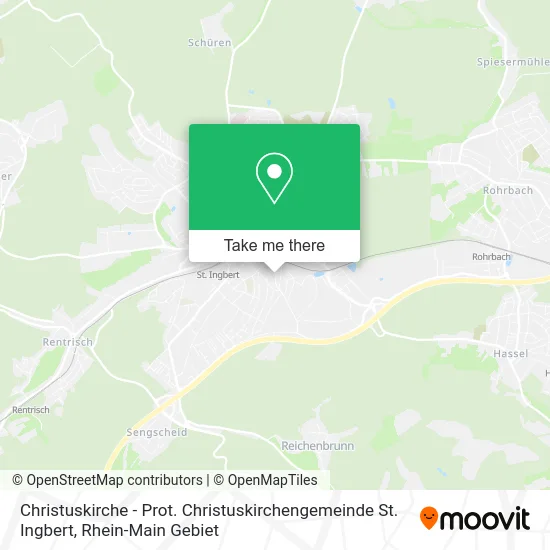 Карта Christuskirche - Prot. Christuskirchengemeinde St. Ingbert