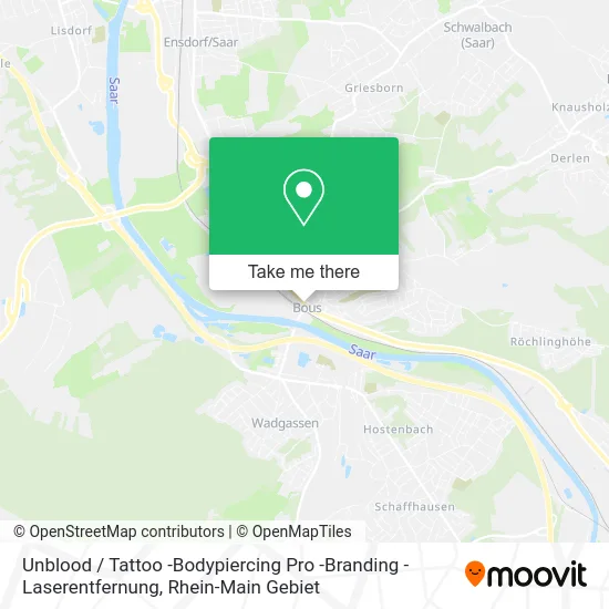 Карта Unblood / Tattoo -Bodypiercing Pro -Branding -Laserentfernung