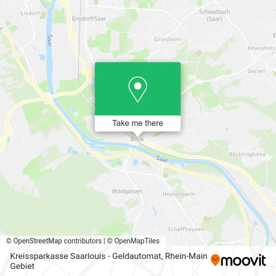 Карта Kreissparkasse Saarlouis - Geldautomat