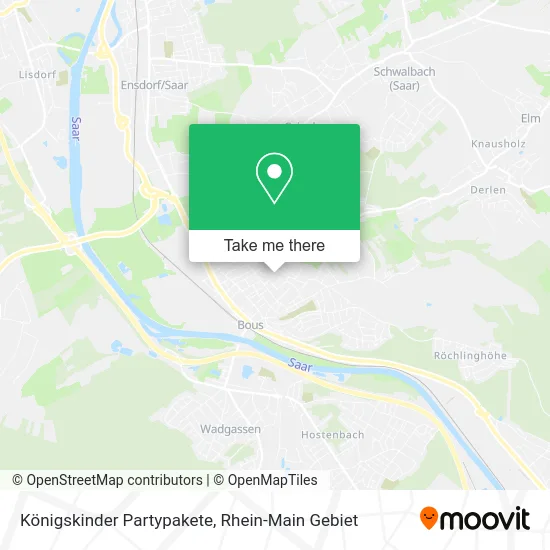 Карта Königskinder Partypakete