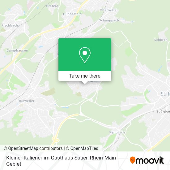 Карта Kleiner Italiener im Gasthaus Sauer