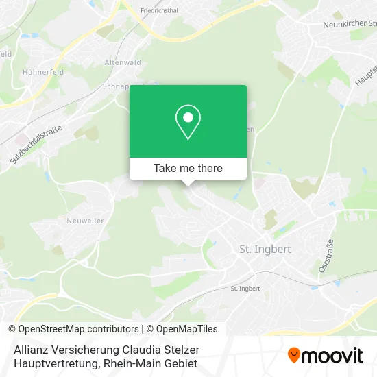 Карта Allianz Versicherung Claudia Stelzer Hauptvertretung