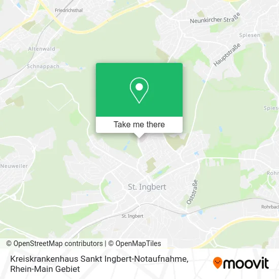 Карта Kreiskrankenhaus Sankt Ingbert-Notaufnahme