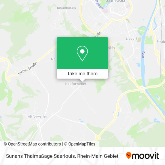 Карта Sunans Thaimaßage Saarlouis
