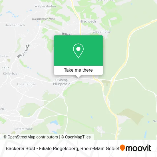 Карта Bäckerei Bost - Filiale Riegelsberg
