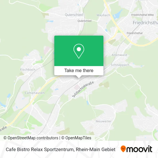 Карта Cafe Bistro Relax Sportzentrum