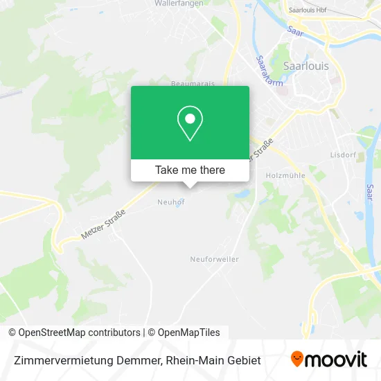 Карта Zimmervermietung Demmer