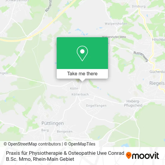 Карта Praxis für Physiotherapie & Osteopathie Uwe Conrad B.Sc. Mmo