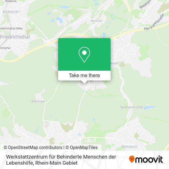 Карта Werkstattzentrum für Behinderte Menschen der Lebenshilfe