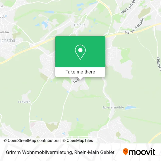 Карта Grimm Wohnmobilvermietung
