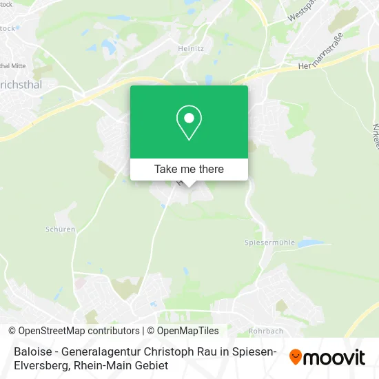 Карта Baloise - Generalagentur Christoph Rau in Spiesen-Elversberg
