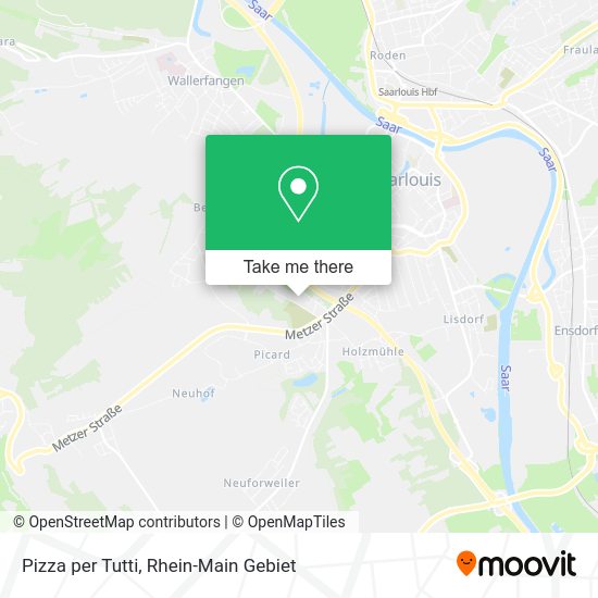 Карта Pizza per Tutti