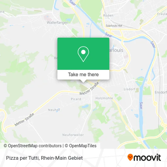 Карта Pizza per Tutti