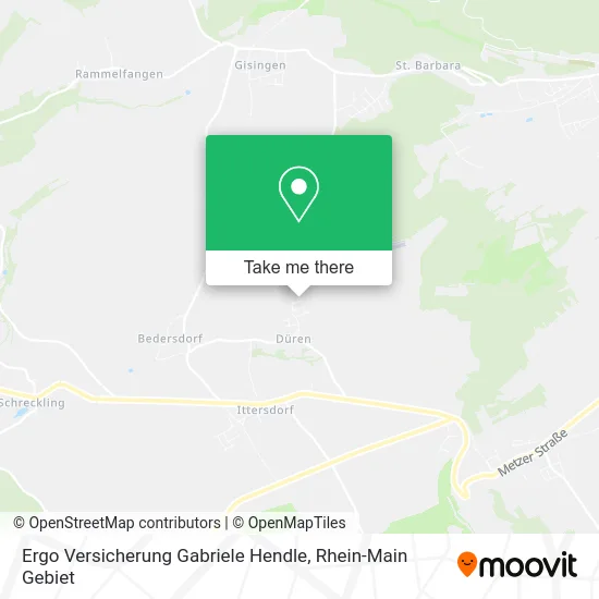Карта Ergo Versicherung Gabriele Hendle