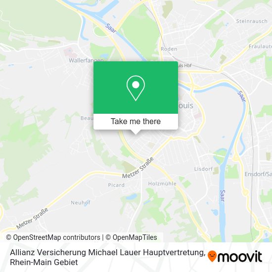 Карта Allianz Versicherung Michael Lauer Hauptvertretung