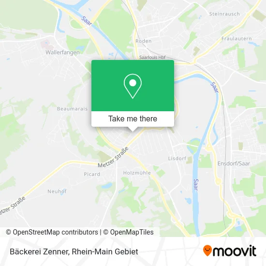 Карта Bäckerei Zenner