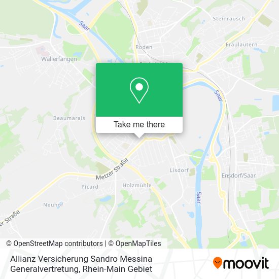 Карта Allianz Versicherung Sandro Messina Generalvertretung