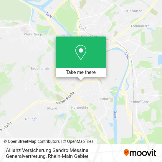 Карта Allianz Versicherung Sandro Messina Generalvertretung