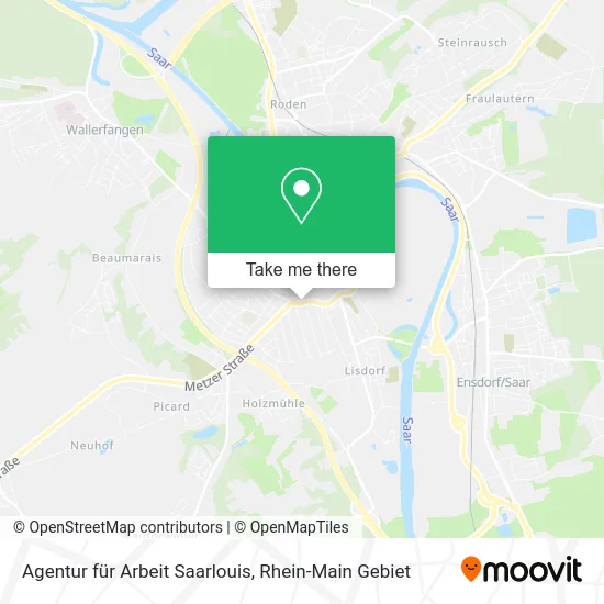 Карта Agentur für Arbeit Saarlouis